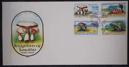 Lesotho 411-414 gestempelt als FDC / Pilze #GC122