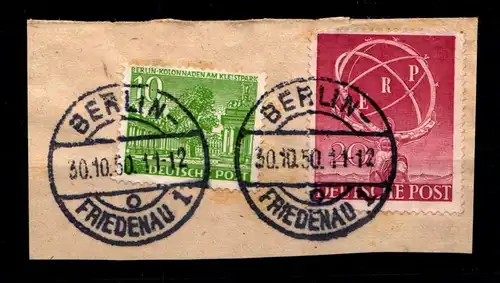 Berlin 71 gestempelt auf Briefstück #GF615