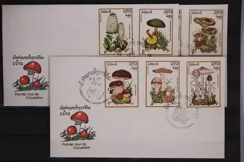 Laos 828-834 gestempelt als FDC / Pilze #GC135