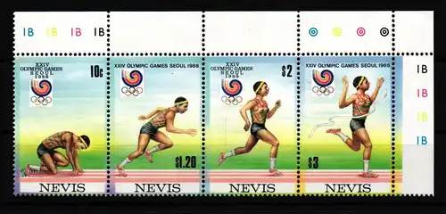 Nevis 492-495 postfrisch Viererstreifen #GF022