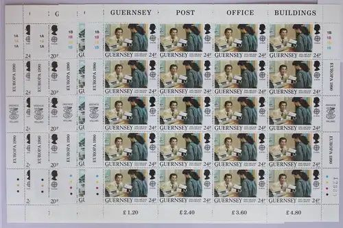 Großbritannien Guernsey 347-349 postfrisch als Kleinbogenausgabe #GF388