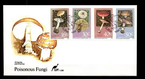 Ciskei 145-148 gestempelt als FDC / Pilze #GC433