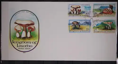 Lesotho 411-414 postfrisch als FDC / Pilze #GC228