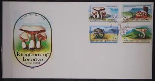 Lesotho 411-414 gestempelt als FDC / Pilze #GC124