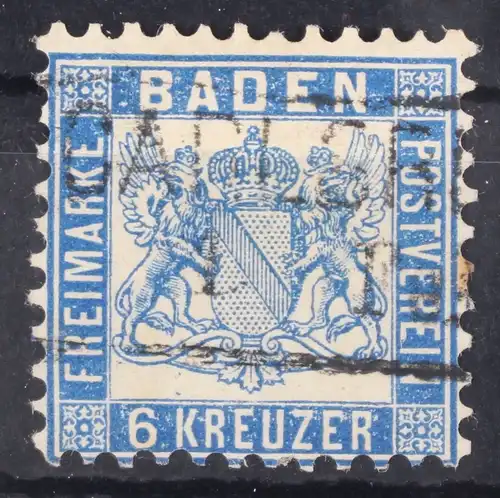 Baden 19 gestempelt gestempelt R2, gute Zähnung #GA049