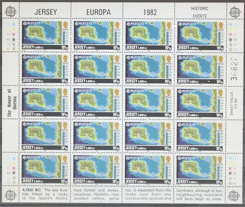 Großbritannien Jersey 281 postfrisch als Kleinbogen #GK786