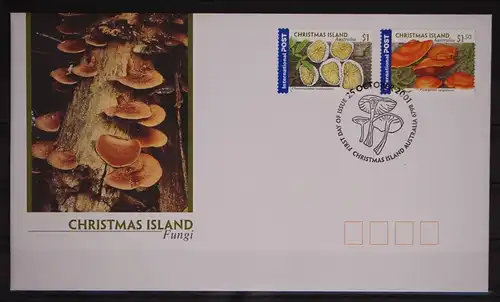 Weihnachtsinsel 481-482 gestempelt als FDC / Pilze #GC198