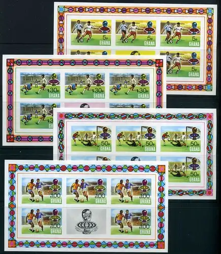 Ghana KB 564-567 B postfrisch Fußball WM 1974 #GI551