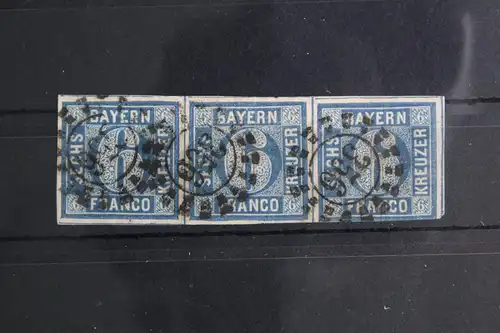 Bayern 10 gestempelt waagerechter 3er Streifen #GH674