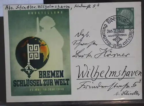 Deutsches Reich PP127/C38 als Ganzsache Bremen #BC680
