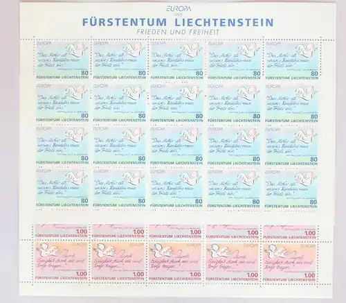 Liechtenstein 1103-1104 postfrisch als Kleinbogen #FW983