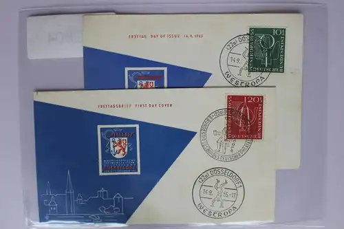 BRD 217-218 als Ersttagsbrief Portogerechter Brief und Karte FDC #BC804
