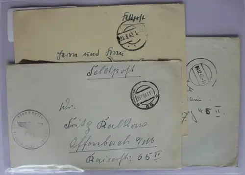 Deutsches Reich 3x Feldpost mit stummen Stempel #BC831