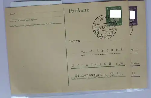 Deutsches Reich 1x Karte Deutsche Dienstpost Ukraine + 1x Ganzsache #BC835