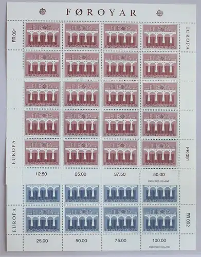 Färöer 97-98 postfrisch als Kleinbogenausgabe #GF410