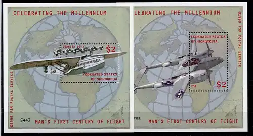 Mikronesien Block 58-59 postfrisch Flugzeuge #GF495