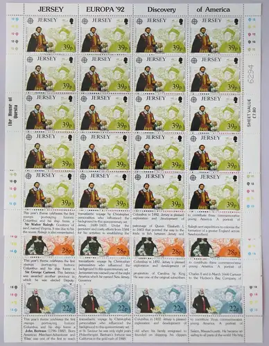 Großbritannien Jersey 574-576 postfrisch als Kleinbogen #GI003