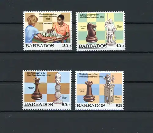 Barbados 609-612 postfrisch Schach #GM554
