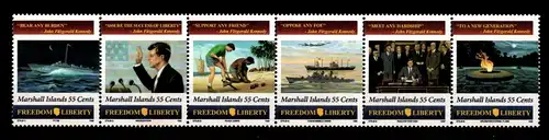 Marshall Inseln 587-592 postfrisch Sechserstreifen Geschichte #GJ546