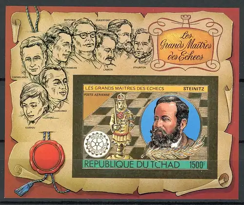 Tschad Block 142 B postfrisch Schach #GM571