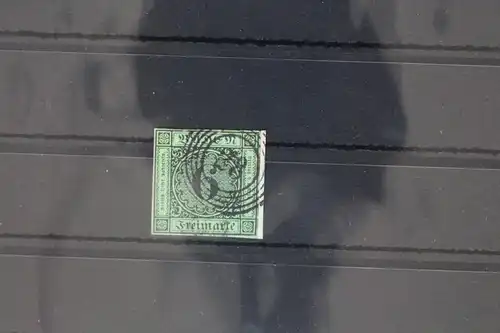 Baden 3 gestempelt N5 28, breitrandig aber eingerissen auf Briefstück #GH934