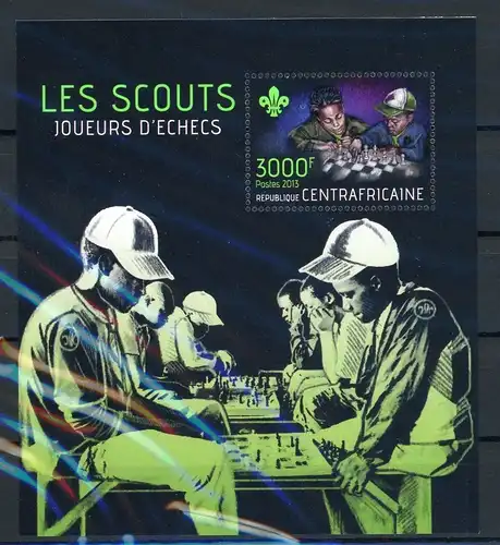 Zentralafr. Rep. Block 1084 postfrisch Schach #GM599