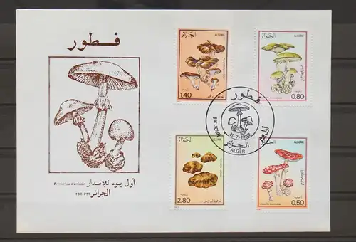 Algerien 827-830 gestempelt als FDC / Pilze #GC359