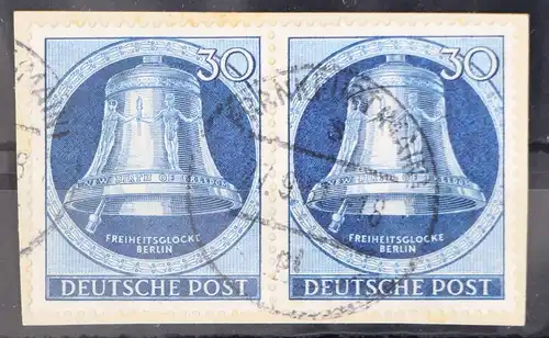 Berlin 78 als Paar gestempelt auf Briefstück #GE926