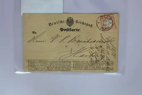 Deutsches Reich 3 auf Postkarte als Einzelfrankatur K2 Celle Nachts #BC850