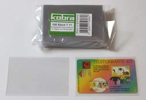 KOBRA T71 Schutzhüllen: Briefe, AK 56 x 88 mm Hartfolie (100 Stück) #K-T71