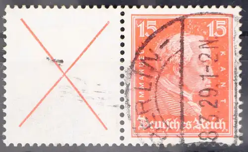 Deutsches Reich Zd W23 gestempelt #GE892