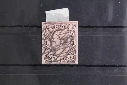Sachsen 9 gestempelt unten angeschnitten #GH627
