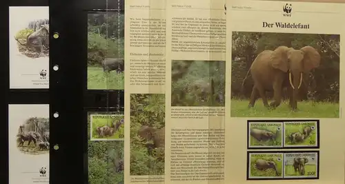 Gabun WWF komplettes Kapitel postfrisch MK FDC 1009-1012 postfrisch WWF #GI441