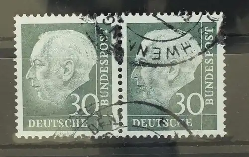 BRD 259 gestempelt als waagerechtes Paar #GF873