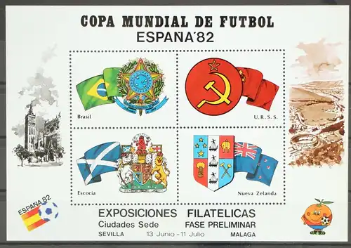 Spanien Vignette postfrisch Fußball #GC578