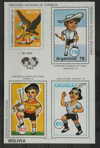 Bolivien Block 98 postfrisch Fußball #GC489