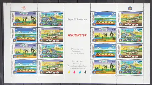 Indonesien 1744-2177 postfrisch als Zusammendruck-Bogen #GD854