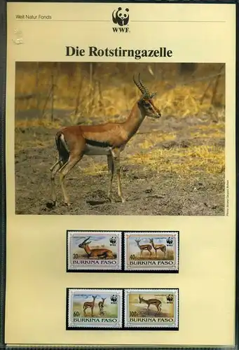 Burkina Faso WWF komplettes Kapitel postfrisch MK FDC Rotstirngazelle #GI407