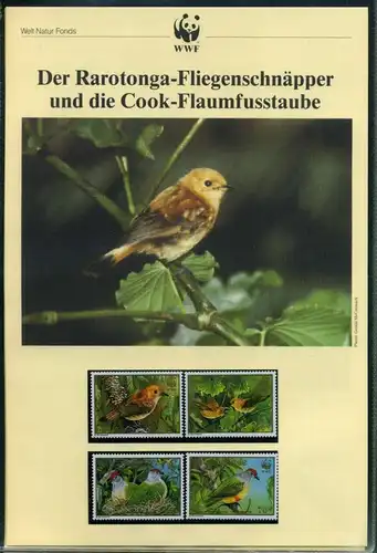 Cook Inseln 1989 WWF komplettes Kapitel postfrisch MK FDC Vögel #GI411