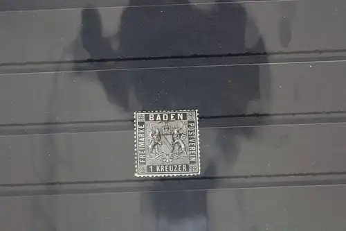 Baden 9 gestempelt gut gezähnt, schlechter Stempelabschlag #GH997