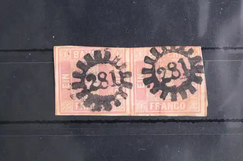 Bayern 3 gestempelt waagerechtes Paar, signiert Richter #GH907