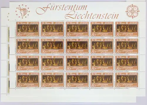 Liechtenstein 866-867 postfrisch als Kleinbogensatz #GK782