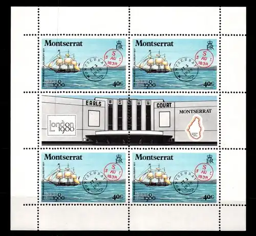 Montserrat 417 postfrisch Block Schifffahrt #GJ508