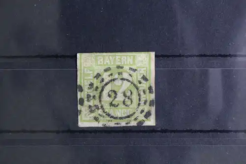 Bayern 12 gestempelt oben angeschnitten sonst breitrandig, oMR 28 #GH901
