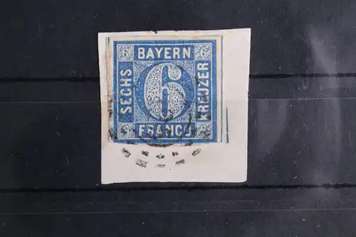Bayern 10 gestempelt breitrandig auf Briefstück #GH731