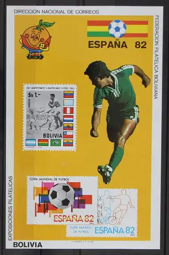 Bolivien Block 118 postfrisch Fußball #GC513