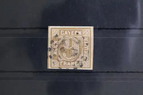 Bayern 11 gestempelt dünne Stelle, oMR 237 Kaufbeueren #GH788