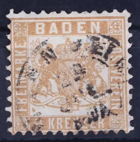 Baden 20 gestempelt gestempelt K2, gute Zähnung #GA058