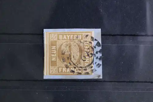 Bayern 11 gestempelt auf Briefstück, unten berührt #GH737
