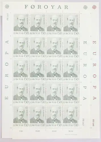 Färöer 53-54 postfrisch als Kleinbogensatz #GK799